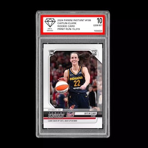 Graded 10 Caitlin Clark 198 Rookie Rc Card 2024 Panini Instant Indiana Fever