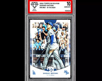 Graded 10 Shohei Ohtani Hr 50 - 2024 Topps 50/50 Card 100 Dodgers Mlb History