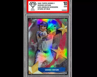Graded 10 Shohei Ohtani 2025 Topps Series 1 Stars of MLB Insert Dodgers SMLB-10
