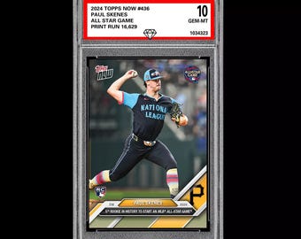 Graded 10 Paul Skenes 2024 Topps 436 RC Rookie All Star Game Pittsburgh Pirates
