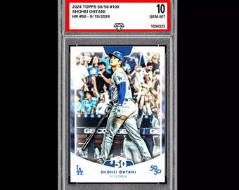 Graded 10 Shohei Ohtani Hr 50 - 2024 Topps 50/50 Card 100 Dodgers Mlb History
