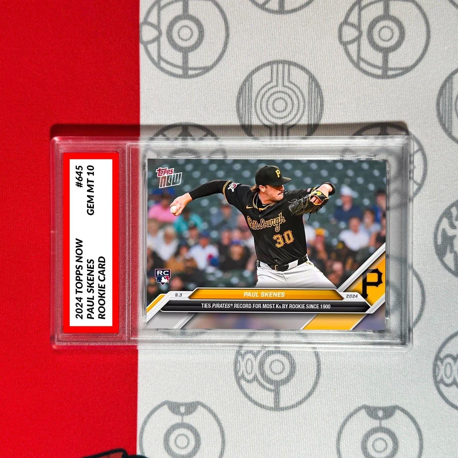 Graded 10 Paul Skenes Rookie Card 645 Pittsburgh RC 2024 Topps NOW 