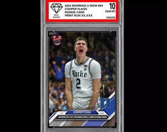 Graded 10 Cooper Flagg 2024-25 Bowman U Now Karte 44 Duke Rc Rookie