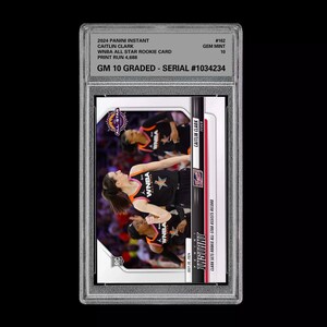Graded 10 Caitlin Clark 162 Rc Wnba All Star Badge Rookie 2024 Panini Instant