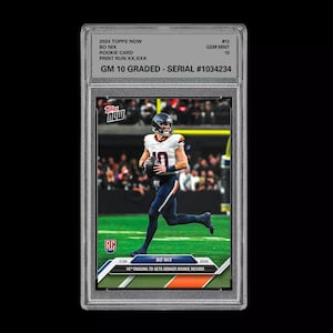 Graded 10 Bo Nix 13 2024 Topps NOW Football Denver Broncos Rookie RC