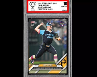 Graded 10 Paul Skenes 2024 Topps 436 RC Rookie All Star Game Pittsburgh Pirates