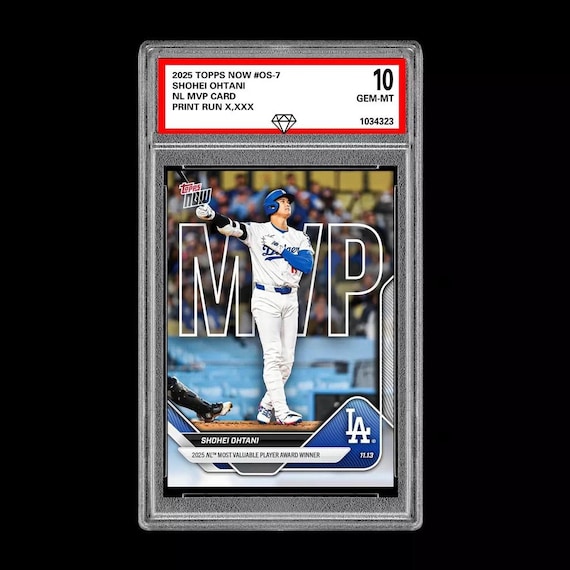 Graded 10 Shohei Ohtani Nl Mvp Card 2025 Topps Now Dodgers