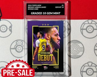 Graded 10 Lebron Bronny James Jr 2024/25 Topps Now 1 Rc Rookie Lakers