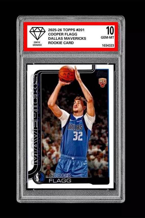 Graded 10 Cooper Flagg Rookie Rc 2025-26 Topps 201 Basketball - Etsy