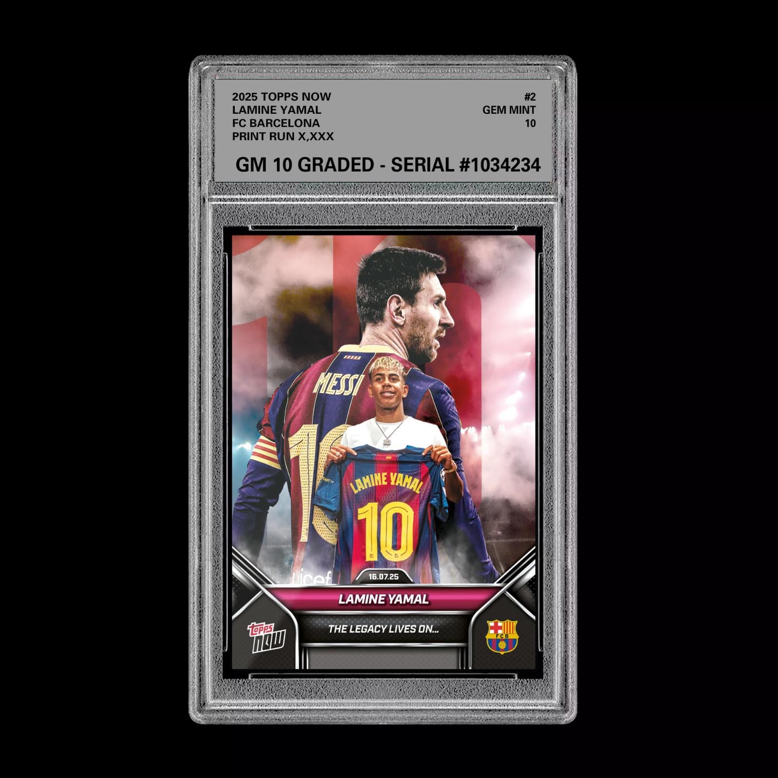グレード10 ラミン・ヤマル - 2025 TOPPS NOW 2 The Legacy Lives on
