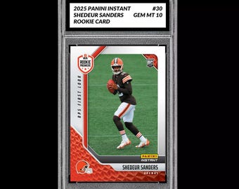 Graded 10 Shedeur Sanders 30 Rc Rookie 2025 Panini Instant Nfl Browns Premiere