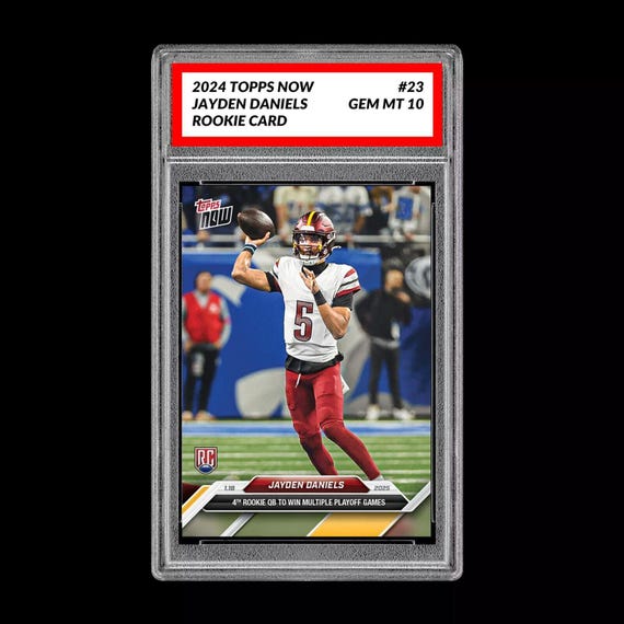 jayden daniels graded rookie card 2024 Panini Instant 1st 10 ensuring authenticity and condition Jayden Daniels Autographed Trading Cards,