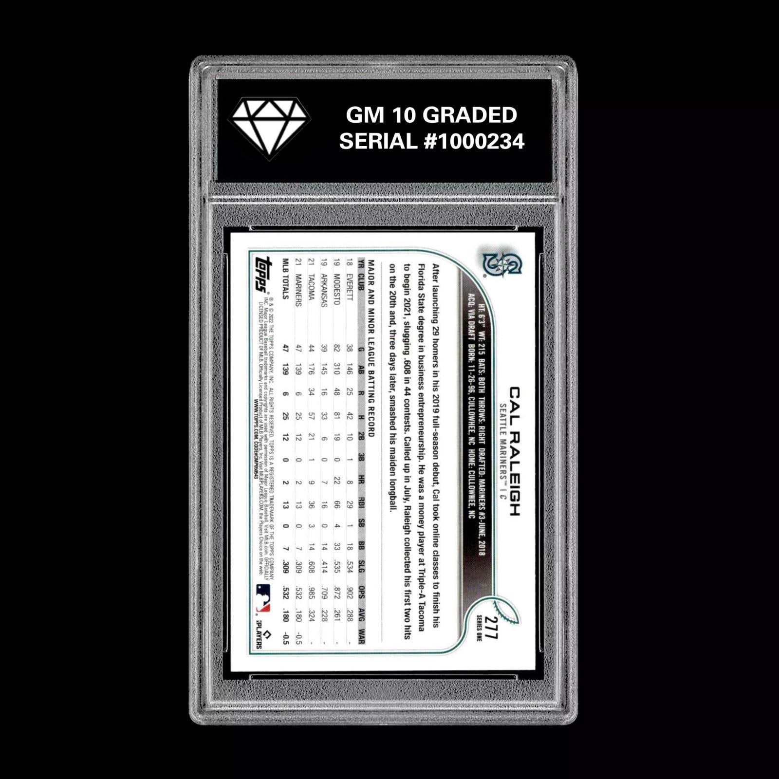 Cal Raleigh Seattle Mariners 2022 Topps FOILBOARD EXCLUSIVE ROOKIE RC Cal Raleigh Seattle Mariners 2022 Topps FOILBOARD EXCLUSIVE ROOKIE RC