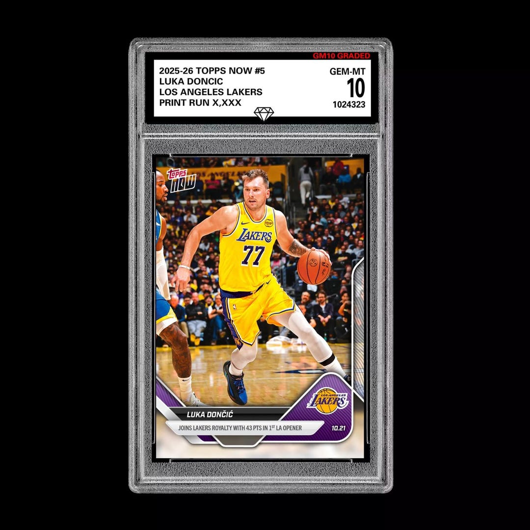 グレード10 ルカ・ドンチッチ 5 2025-26 Topps Now バスケットボール