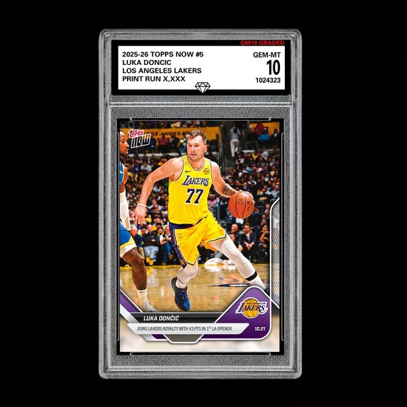 グレード10 ルカ・ドンチッチ 5 2025-26 Topps Now バスケットボール