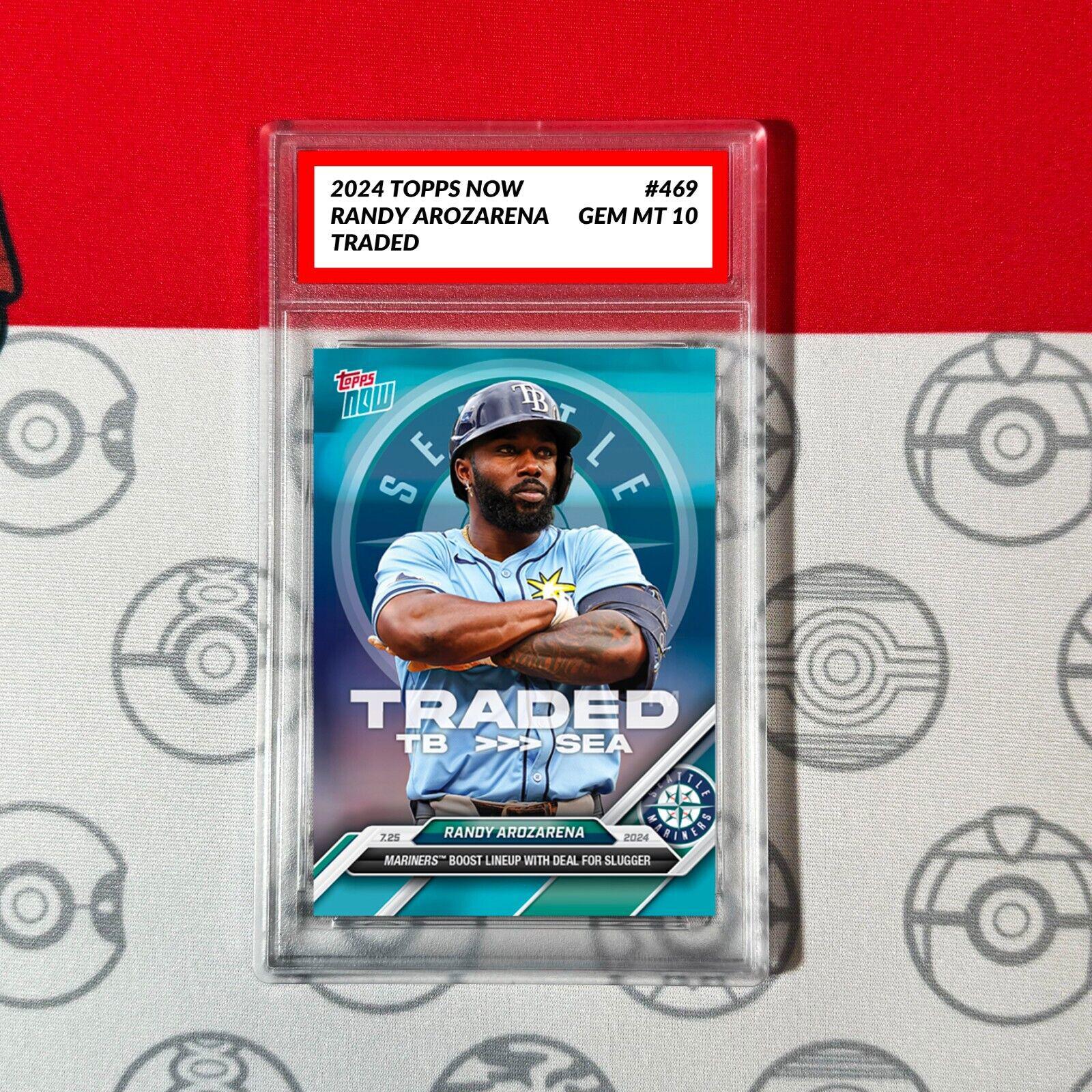 Graded 10 Randy Arozarena Traded 469 2024 Mlb Topps Now Card 