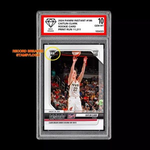 Graded 10 Caitlin Clark 186 Rc Rookie Card 2024 Panini Instant Indiana Fever