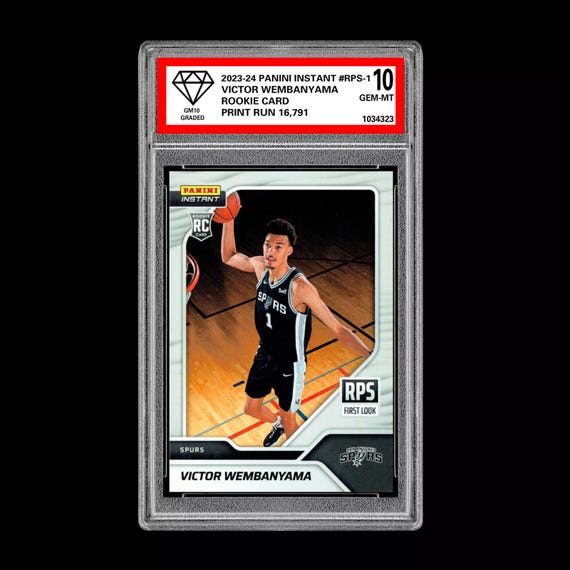victor wembanyama graded rookie card Psa 9 Hoops #277 Basketball Superstar Victor Wembanyama 2023 Topps Now
