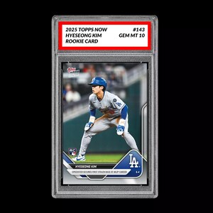 Graded 10 Hyeseong Kim 143 RC Rookie Card 2025 Topps Now 1st Stolen Base image 1