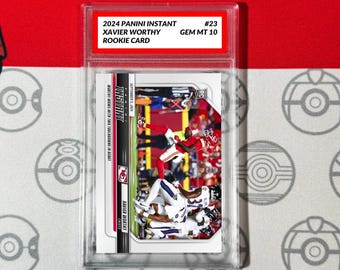Graded 10 Xavier Worthy 23 RC Rookie Card 2024 Panini Instant Chiefs