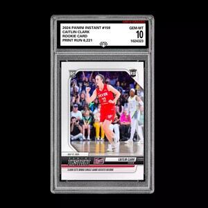 Graded 10 Caitlin Clark 159 RC Rookie Card 2024 Panini Instant Indiana Fever