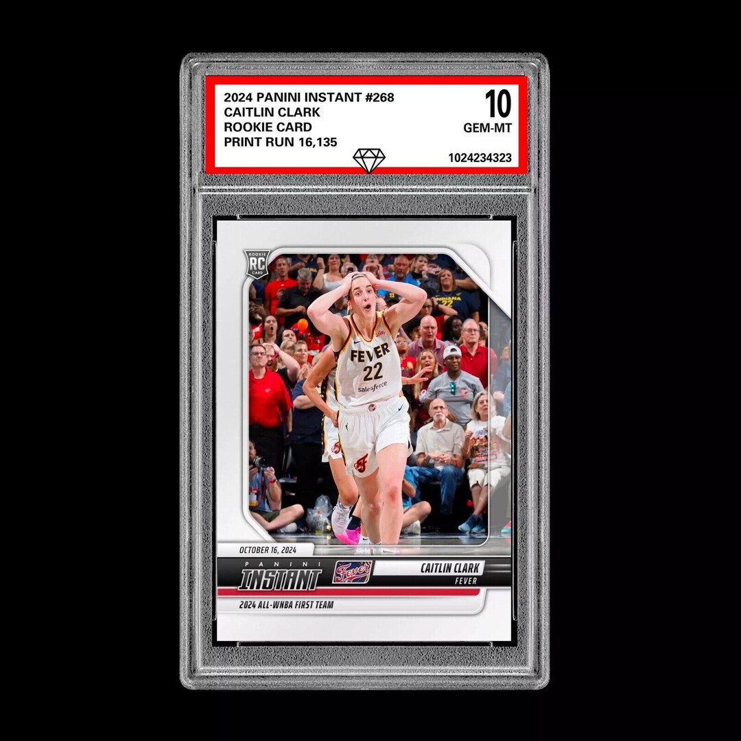 2024 Panini Caitlin Clark Rookie Card #268 – All-WNBA First Team – Graded GEM MINT 10 – Indiana Fever