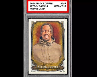 2024 Allen & Ginter Jayden Daniels Rookie Graded 10 Gem Mint RC Commanders