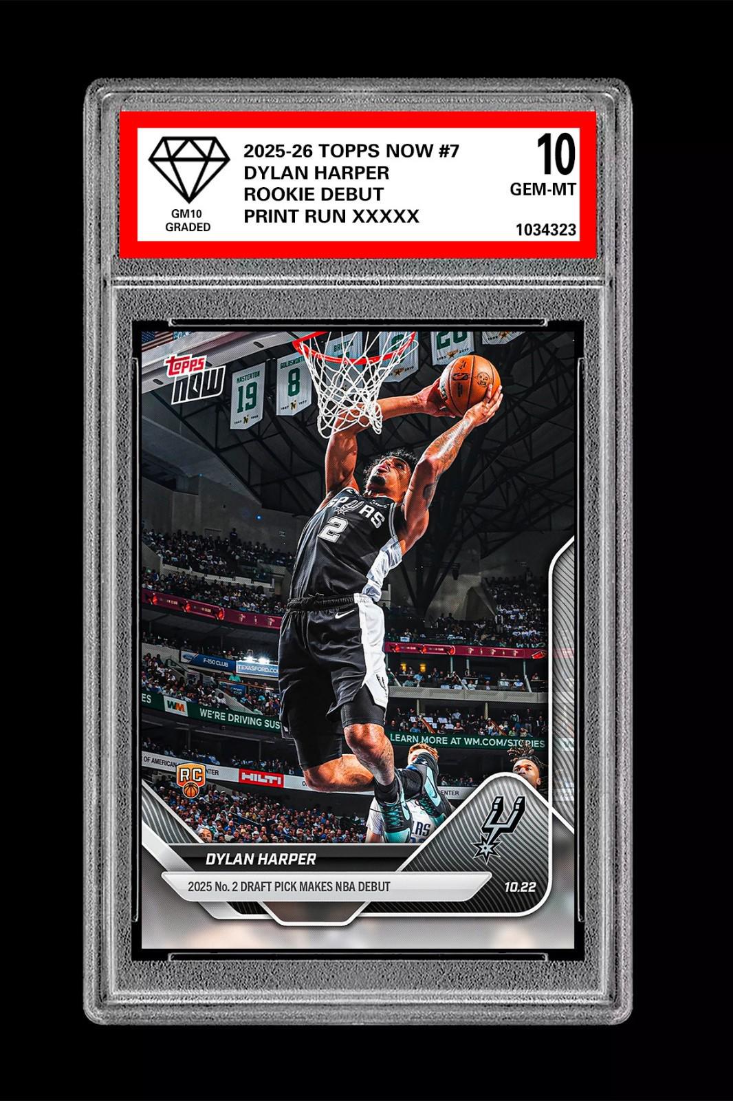 Graded 10 Dylan Harper Rookie Rc 2025-26 Topps Now 7 Basketball - Etsy