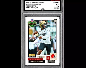 Classificato 10 Shedeur Sanders 7 RC Rookie 2025 Panini Instant NFL Cleveland Browns