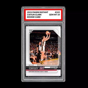 Caitlin Clark Graded 10 103 2024 Panini Instant WNBA RC Rookie Indiana Fever