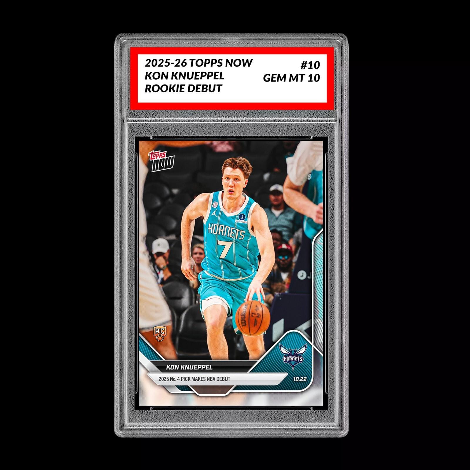 Graded 10 Kon Knueppel Rookie Card 10 RC 2025-26 Topps Now 