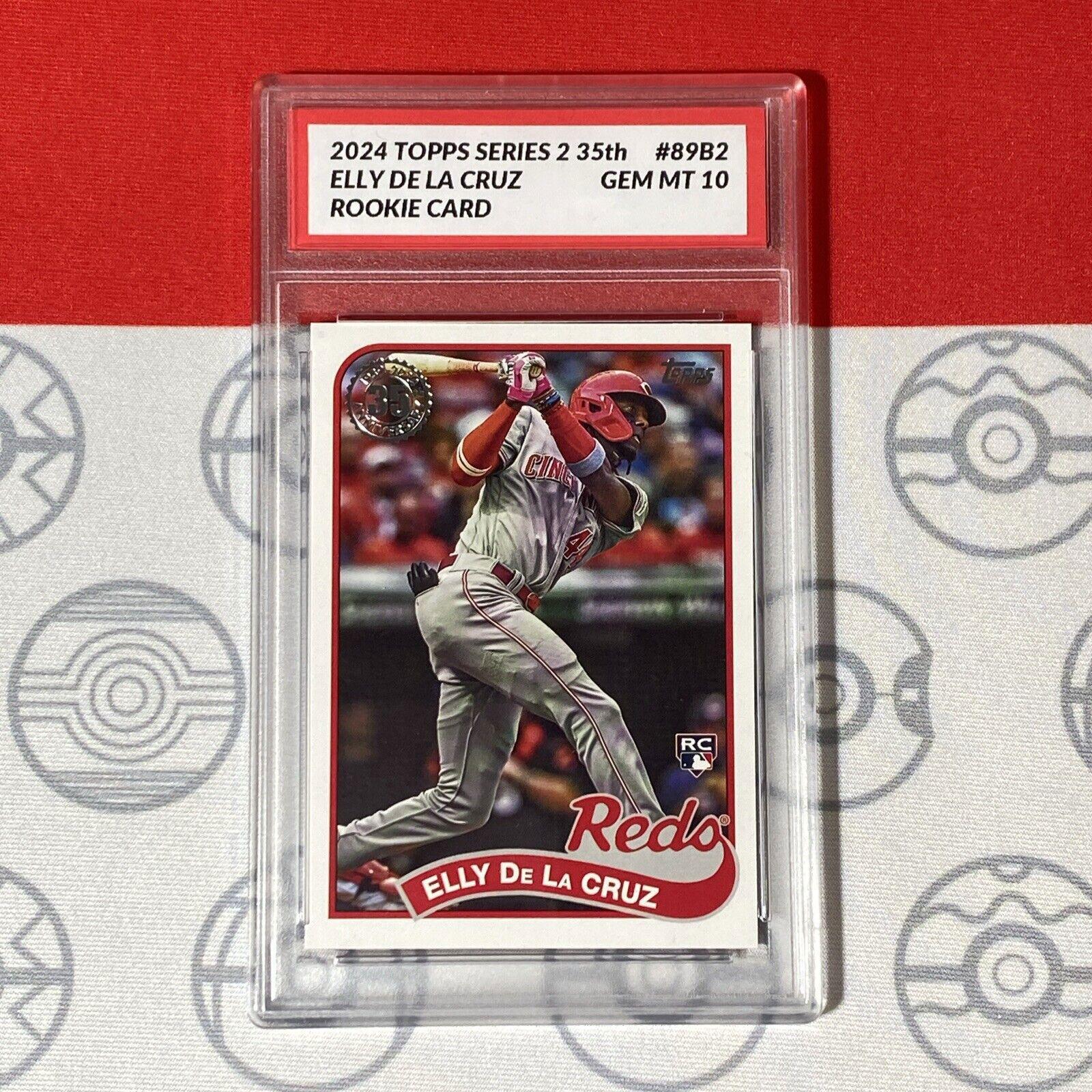 Graded 10 Elly De La Cruz Rookie Card 2024 Mlb Topps Series 2 35th 