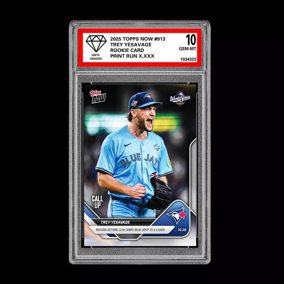 Graded 10 Trey Yesavage World Series Rookie Rc 2025 Mlb Topps Now 