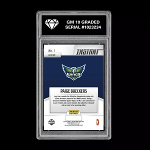 Tarjeta de novato Panini Instant RC de Paige Bueckers 1, 2025-26, clasificada 10 imagen 2