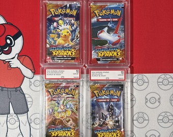 Graded 10 Full Art Set 2024 Surging Sparks Sealed Booster Pack Pikachu Latias