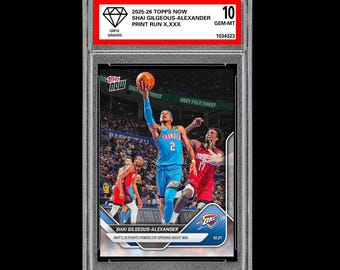 Graded 10 Shai Gilgeous-Alexander 1 2025-26 TOPPS NOW Basketball