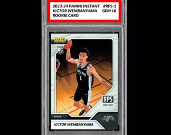 Graded 10 Victor Wembanyama 2023-24 Panini Instant RPS-1 1st Rc