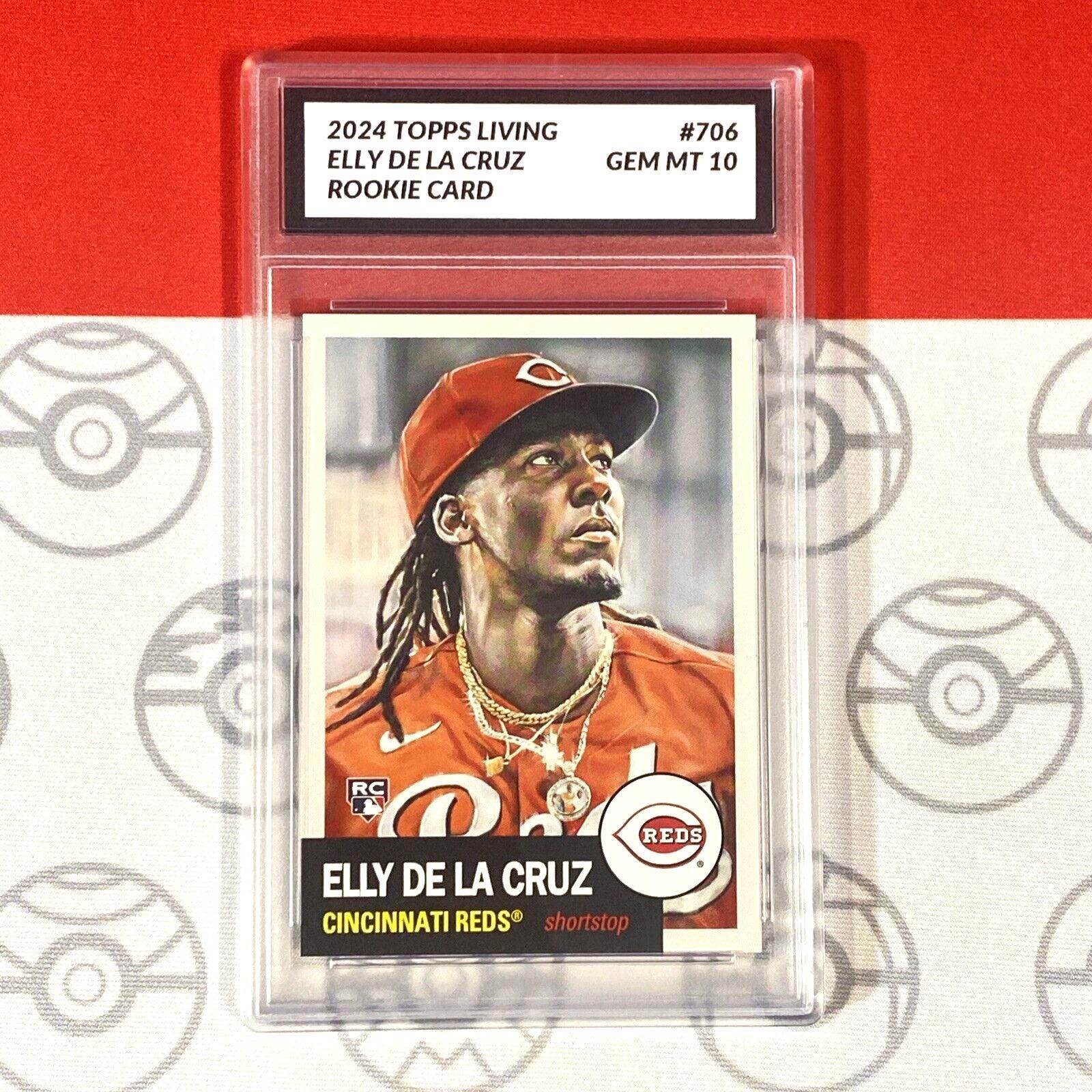 Graded 10 Elly De La Cruz Rookie Card 2024 MLB TOPPS Living 706