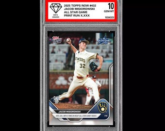 Graded 10 Jacob Misiorowski - 2025 TOPPS NOW 432 All Star Game - Etsy