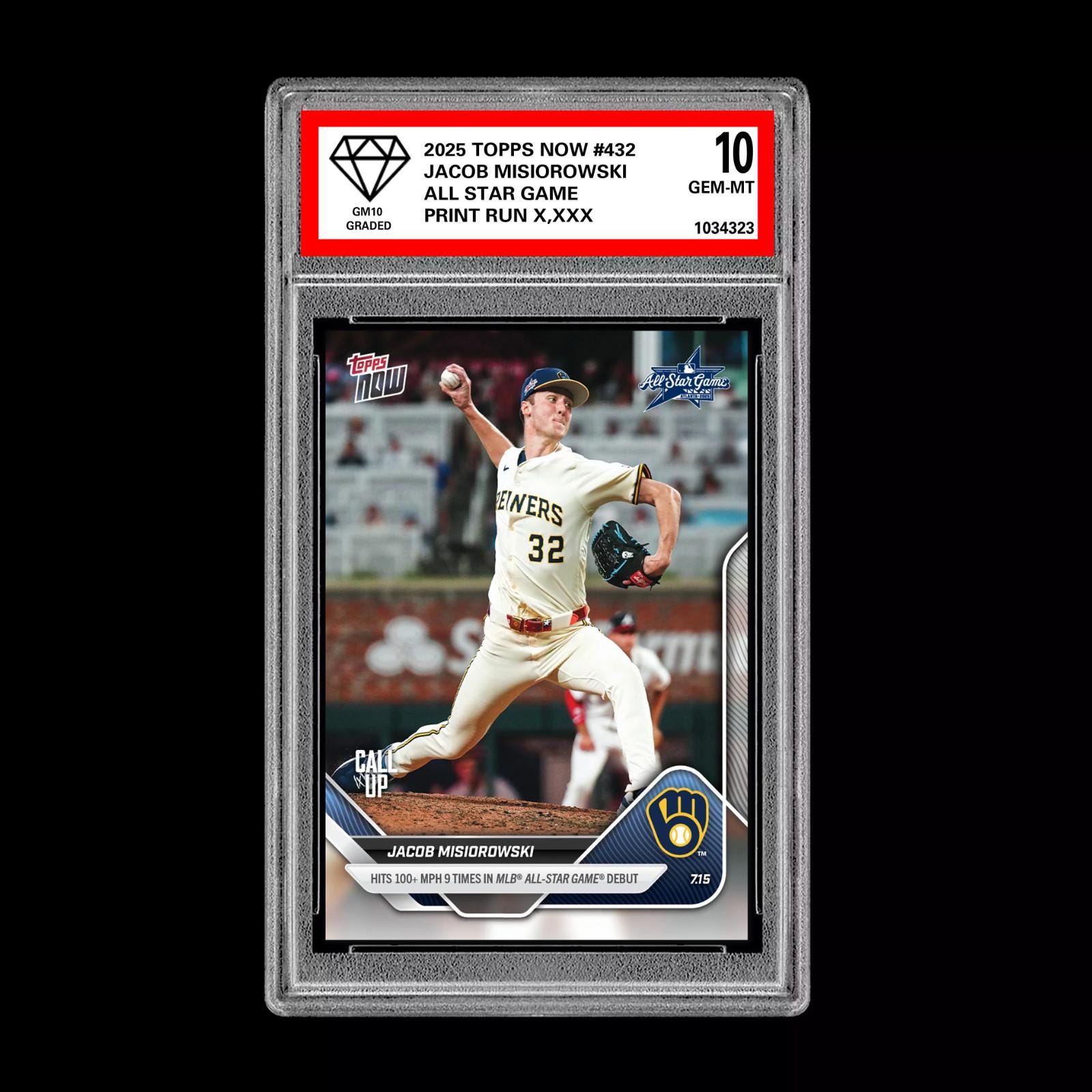 Graded 10 Jacob Misiorowski - 2025 TOPPS NOW 432 All Star Game - Etsy
