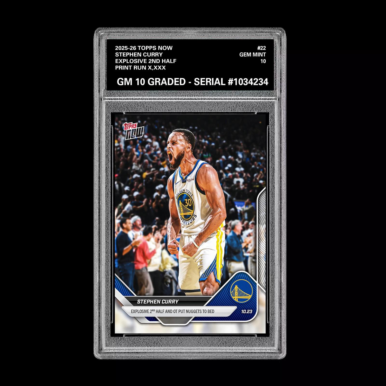 Graded 10 Stephen Curry Card 2025-26 TOPPS NOW 22 Basketball - Etsy