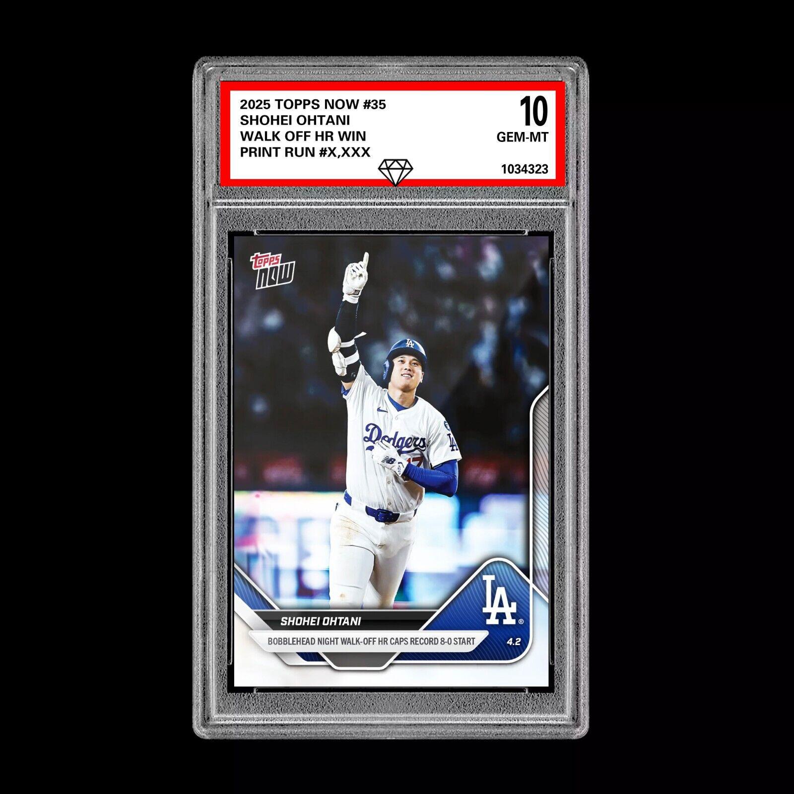 Graded 10 Shohei Ohtani Walk off Bobblehead 2025 MLB Topps NOW