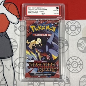 Graded 10 2025 Destined Rivals Cynthia's Garchomp Art Sealed Booster Cards-pakket