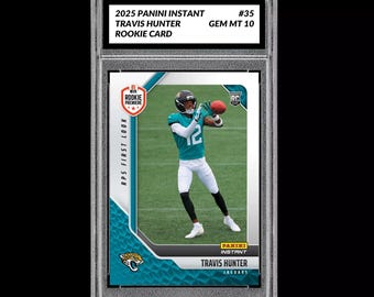 Travis Hunter 35 RC Rookie 2025 Panini Instant NFL Rps - Calificación 10