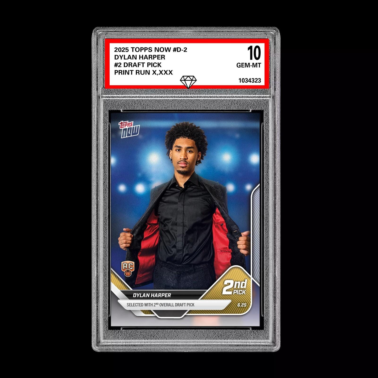 グレード10 ディラン・ハーパー 2025 Topps Now カード D-2 Rc 2 