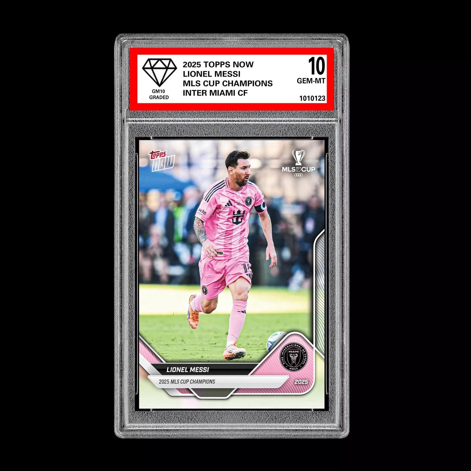 Graded 10 Lionel Messi Mls Cup Champions Inter Miami Fc 2025 Topps