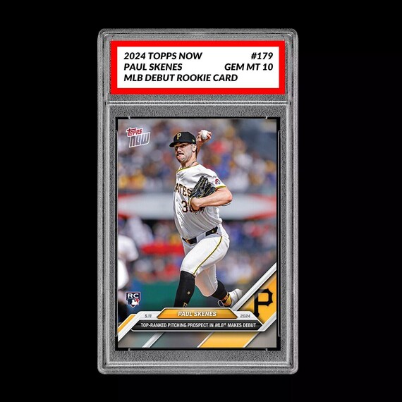 paul skenes graded rookie card Perhaps the most significant individual baseball produced in 2024 meets the top end of our grading scale. The MLB Debut Patch Auto 1/1 is 2024 Topps Gilded Paul Skenes