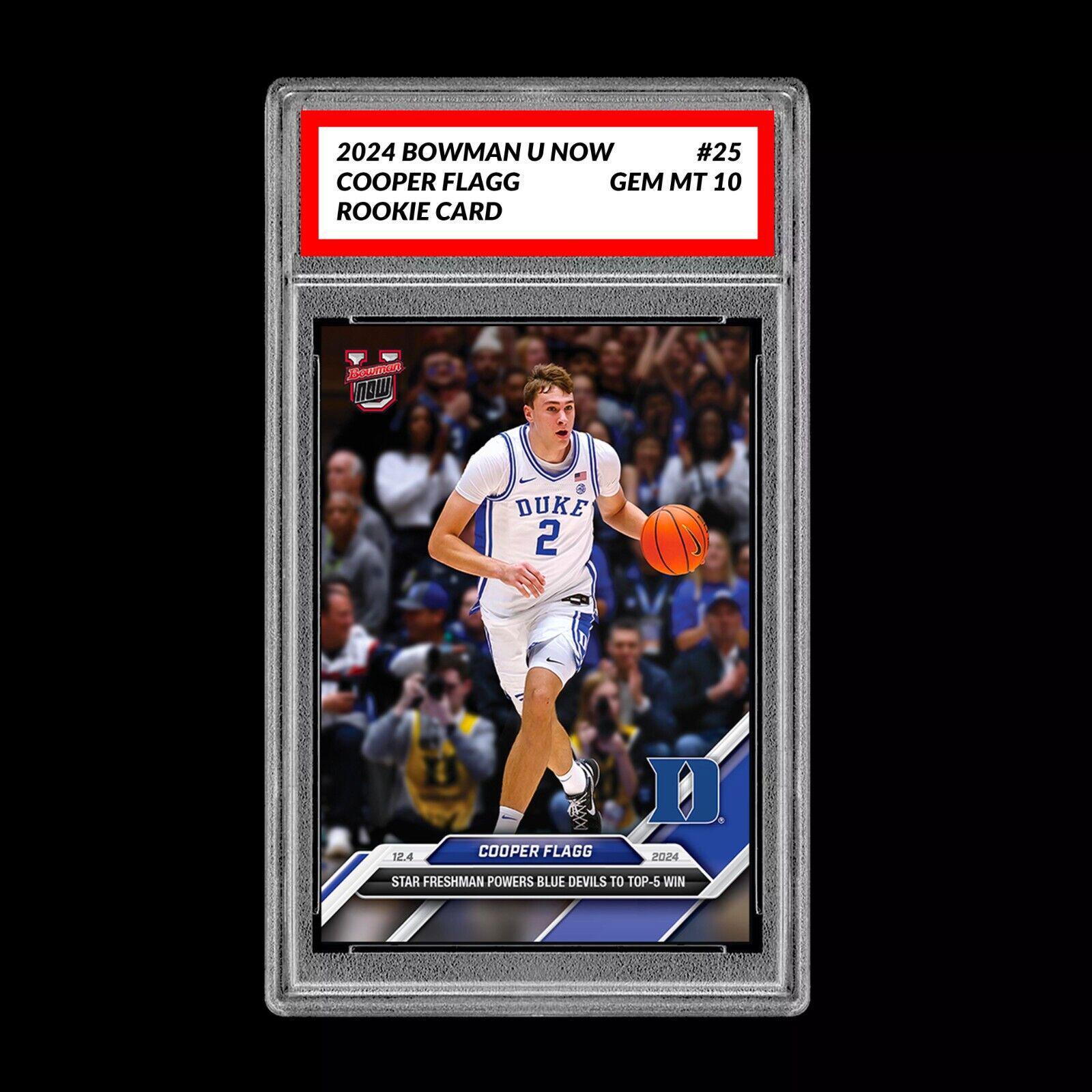 GM 10 Graded Cooper Flagg 25 2024-25 Bowman U NOW Basketball Duke
