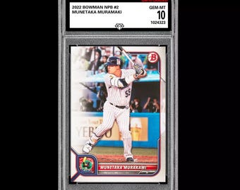 Graded 10 Munetaka Murakami 2022 Bowman NPB Japanese Baseball Card