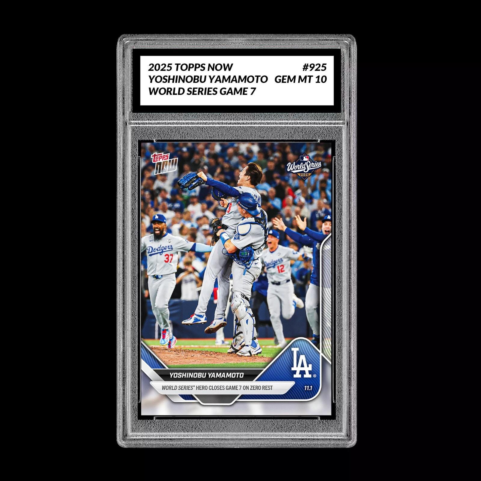 グレード10 山本由伸 ワールドシリーズ 第7戦 2025 MLB Topps Now 925